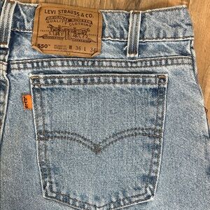 Vintage Levi's 550 Orange Tab Light Blue Relaxed Fit Men's Jeans Sz W36 x L34